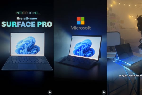 Microsoft Surface influencer marketing campaign screenshots